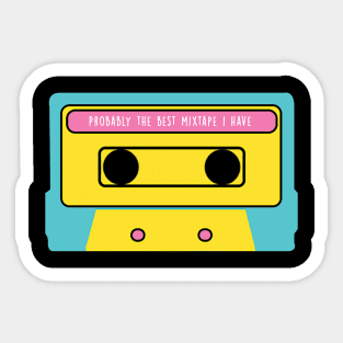 80s 90s Retro Cassette Mix Tape Sticker